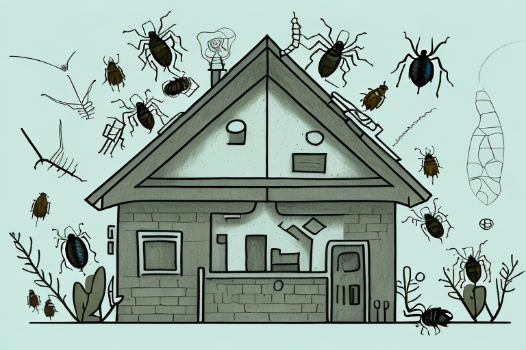 A house with a variety of pests (such as cockroaches