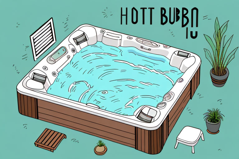 A hot tub in a backyard setting
