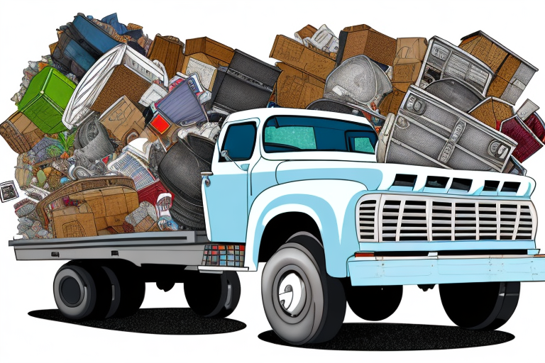 A truck loaded with junk