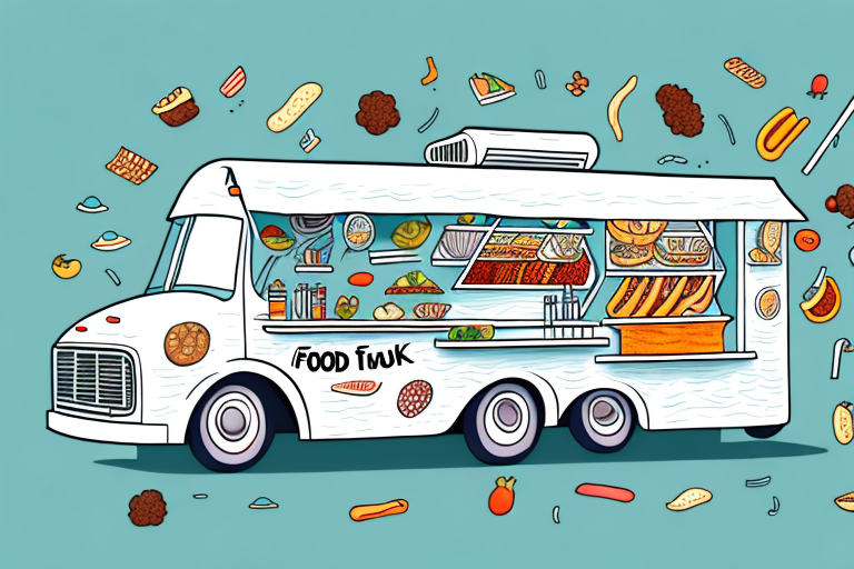 A food truck with a variety of delicious food items on display