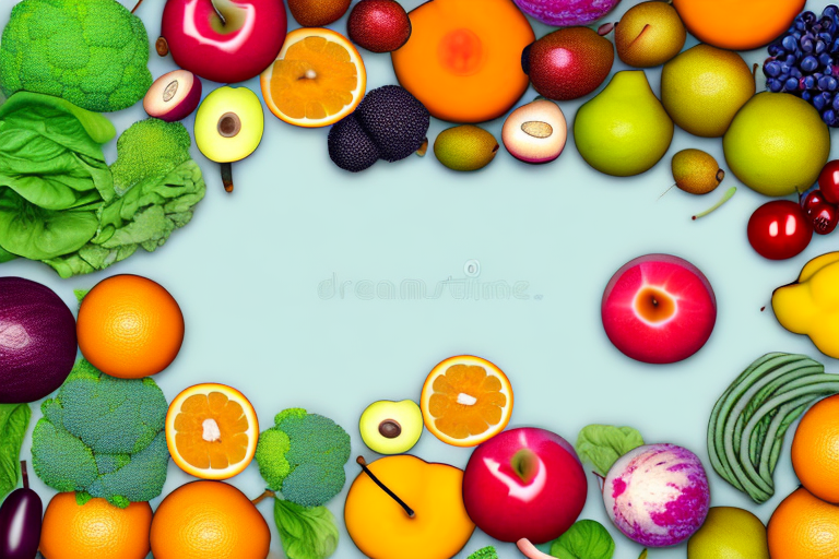 A variety of organic fruits and vegetables arranged in a colorful and appetizing display