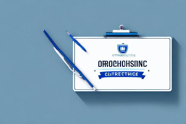 An orthodontic clinic with a large sign outside