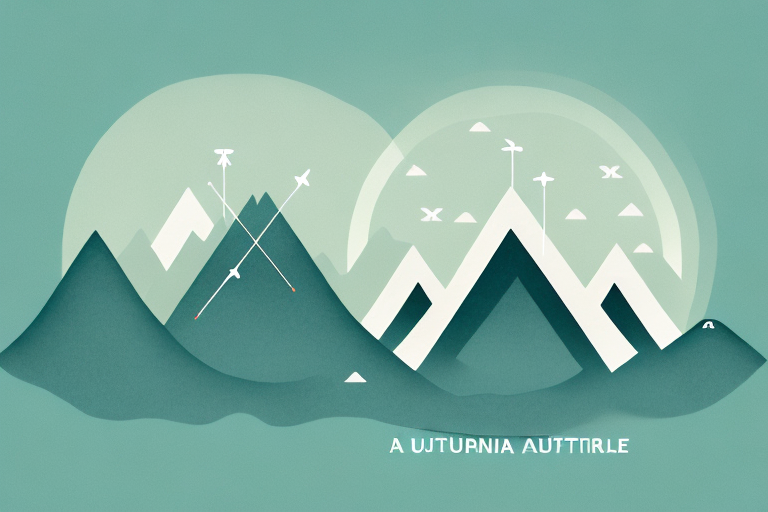 A needle and acupuncture chart with a background of mountains and trees