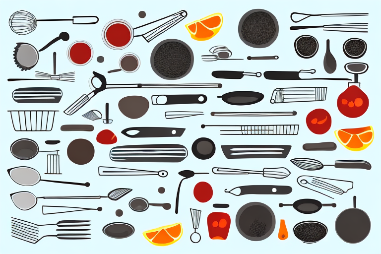 A kitchen with a variety of cooking utensils