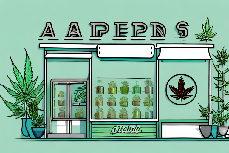 A cannabis dispensary storefront
