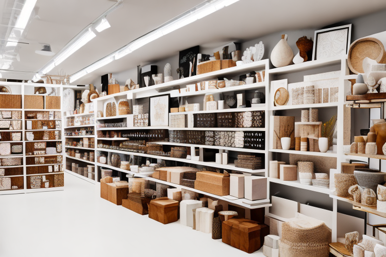 A home goods store with shelves full of products