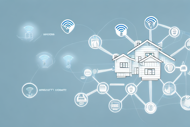 A smart home installation with a variety of connected devices
