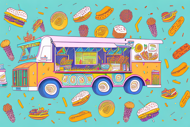 A vibrant food truck festival