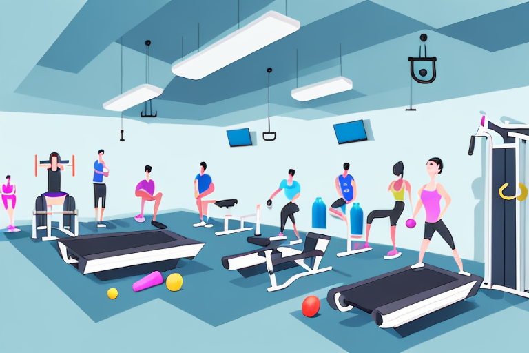 A fitness center or health club