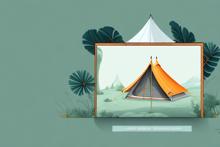 A tent in a natural outdoor setting