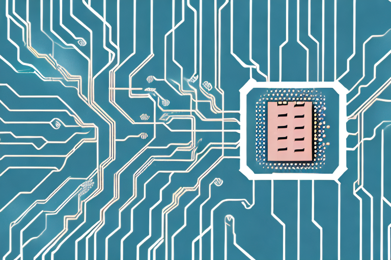 A semiconductor chip with a circuit board and wires connected to it