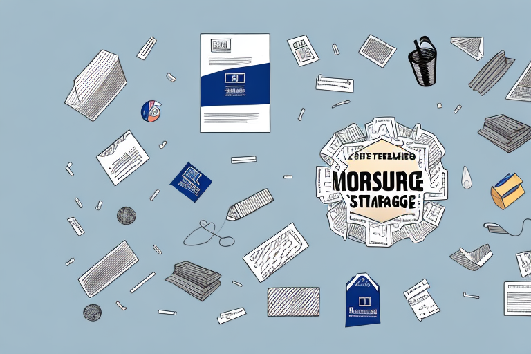 A self-storage facility with a variety of marketing materials around it