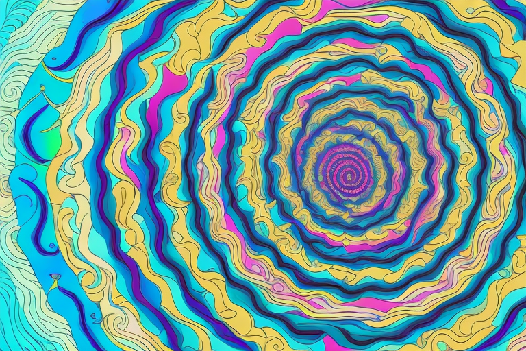 A hypnotic spiral with a bright