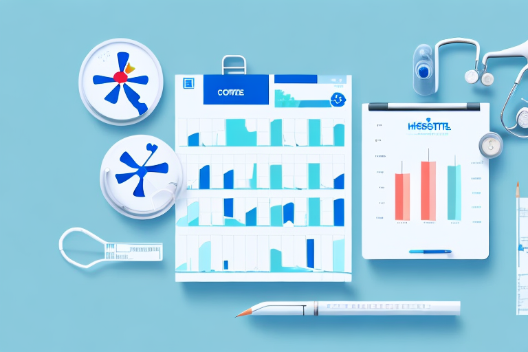 A hospital or healthcare facility with comparison charts and graphs