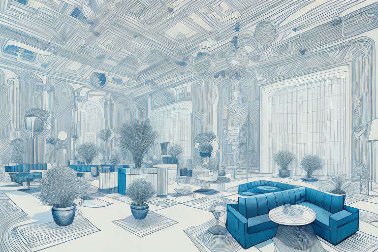 A luxury interior design space