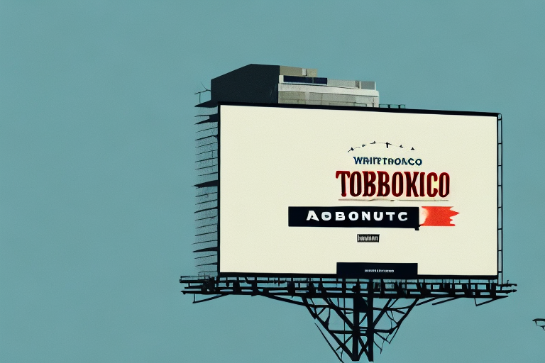 A billboard with a tobacco product advertisement on it