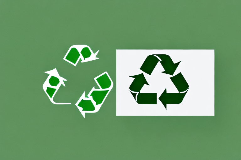 A box with green leaves and a recycling symbol to represent an environmental services business