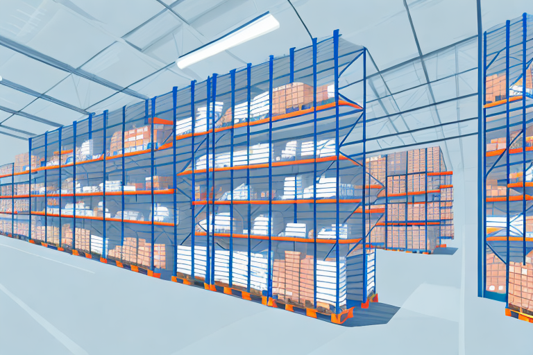 A warehouse with a variety of storage containers
