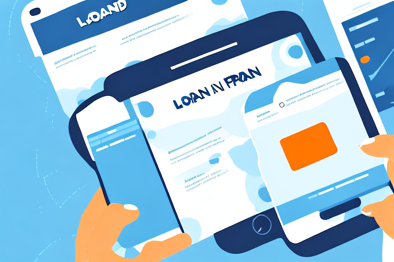 A modern-looking loan application process on a computer or mobile device