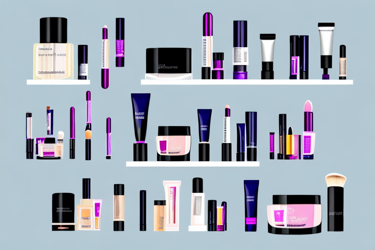 A cosmetics product shelf