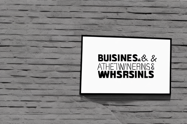 A brick and mortar business storefront with a sign inviting small business owners to come in