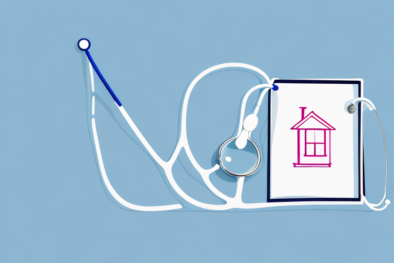 A house with a stethoscope draped over it