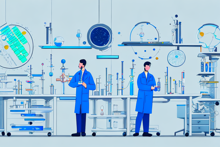 A scientist in a laboratory setting