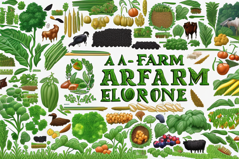 A farm with a variety of crops