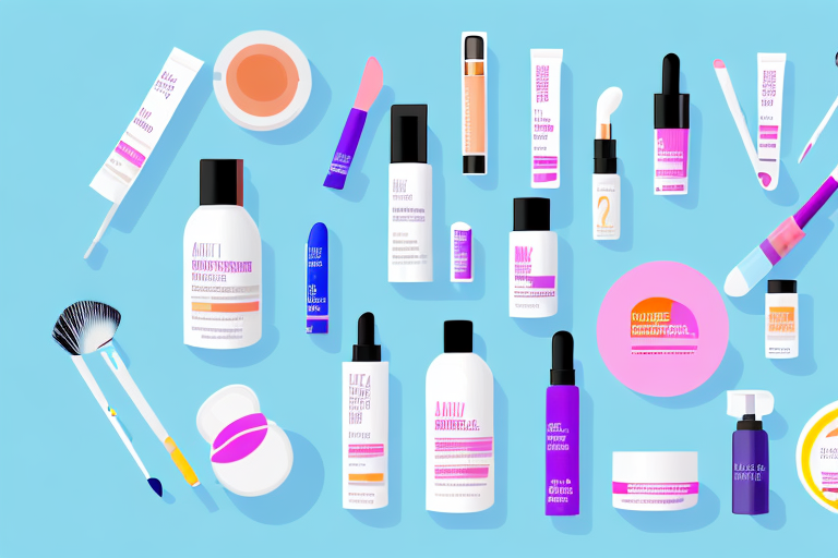 A variety of health and beauty products in a visually appealing way