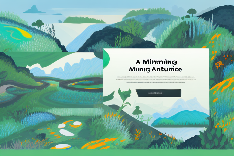 A mining business surrounded by a vibrant landscape of nature and wildlife
