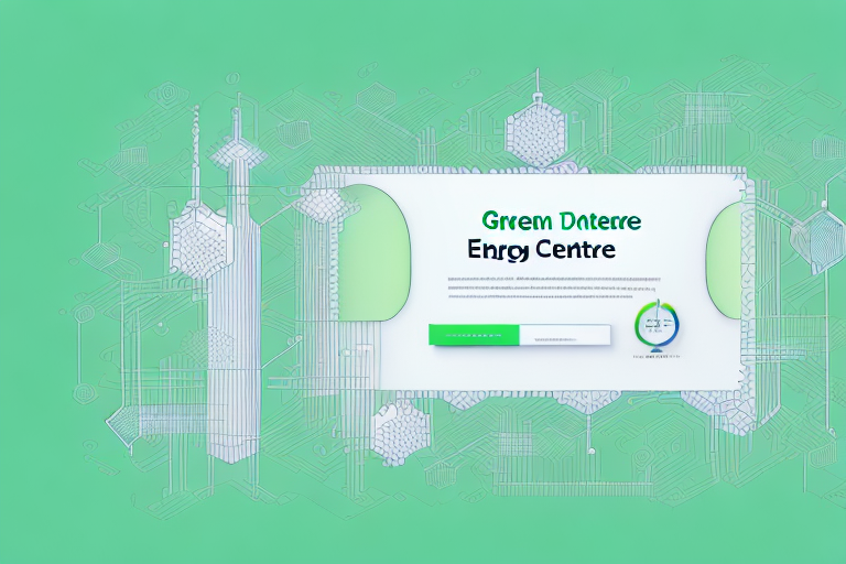 A green data center with energy-efficient servers and renewable energy sources