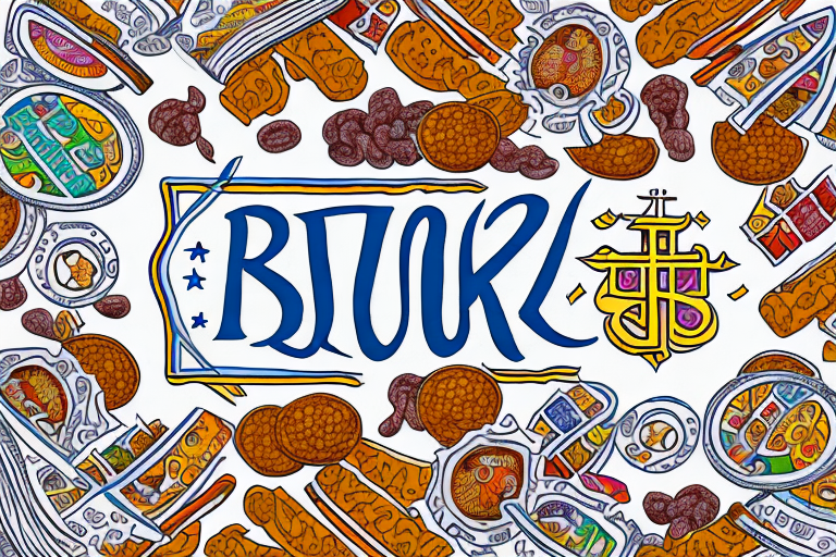 A snack food product surrounded by symbols of different religious faiths