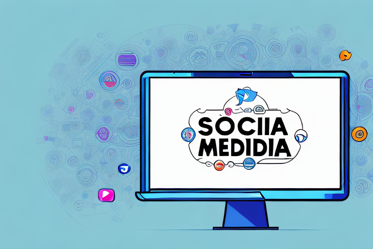 A computer screen with a social media ad in the center