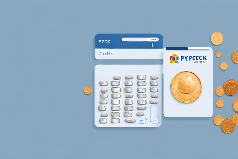 A stack of coins and a calculator to represent the concept of pay-per-click (ppc) advertising for a personal loans business