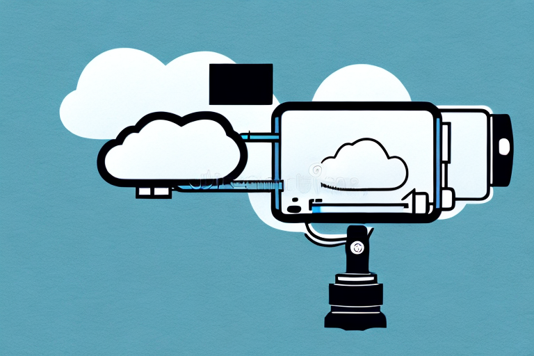 A cloud with a video camera in front of it