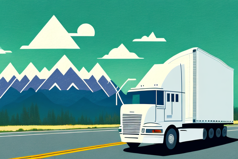 A freight truck on the open road