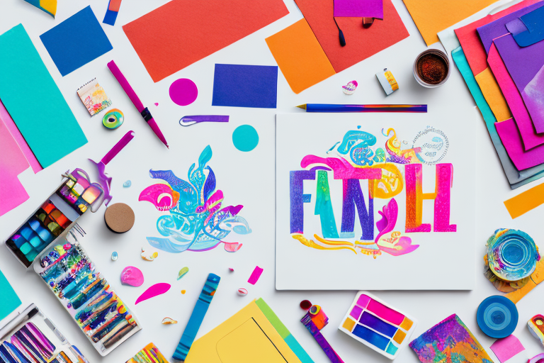 A colorful and creative scrapbooking supplies setup