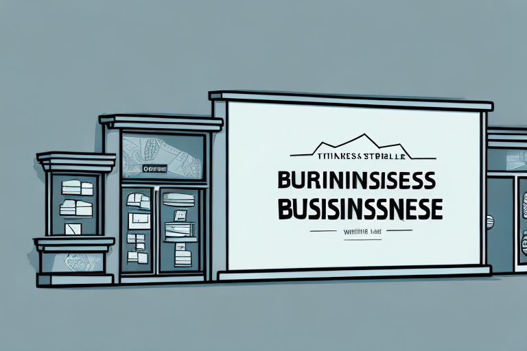 A business storefront with a sign that reads "franchise business" and a graph showing a decrease in customers over time