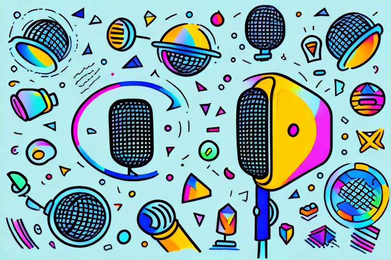 A microphone with a speech bubble emanating from it