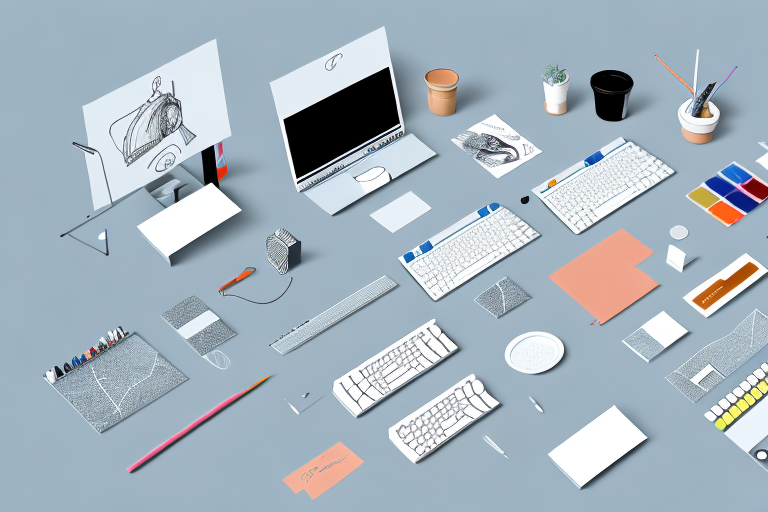 A graphic designer's workspace