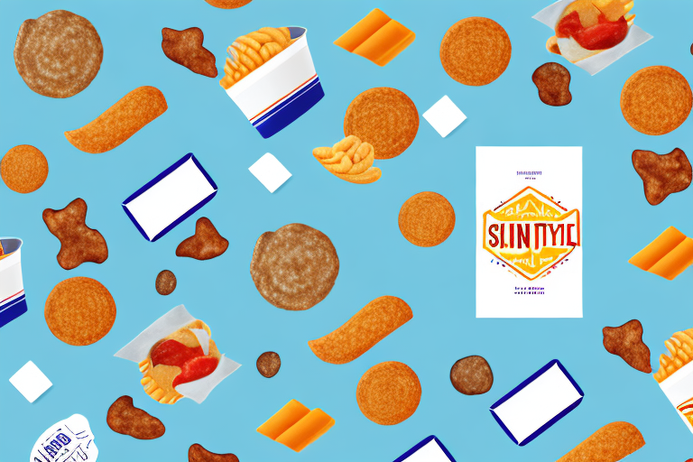 A snack food product with a background of a paid marketing campaign