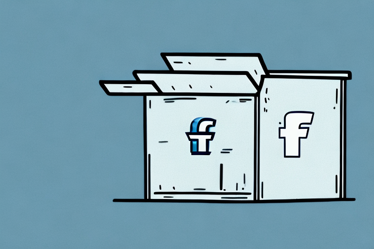 A dumpster with a facebook logo hovering above it