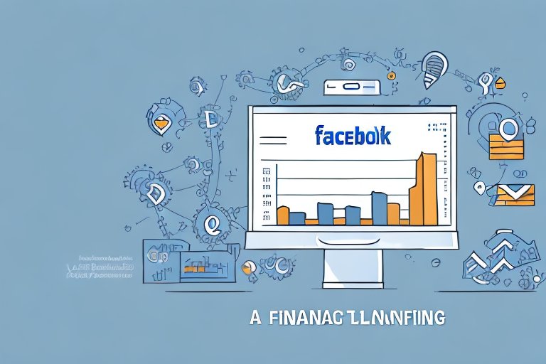 A financial planning business with a graph showing the success of a facebook marketing campaign
