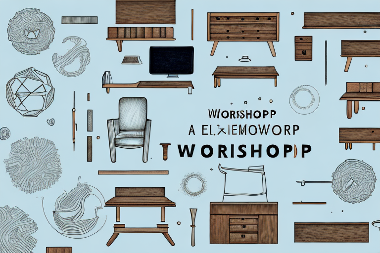 A workshop filled with handmade furniture