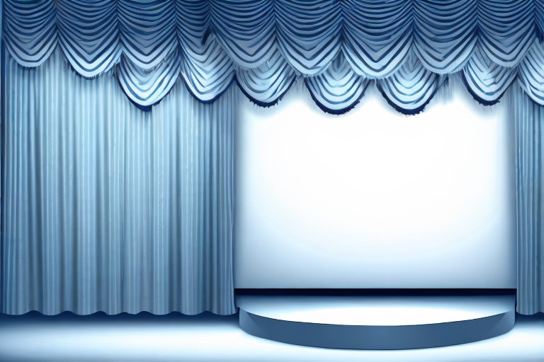 A theatre stage with curtains