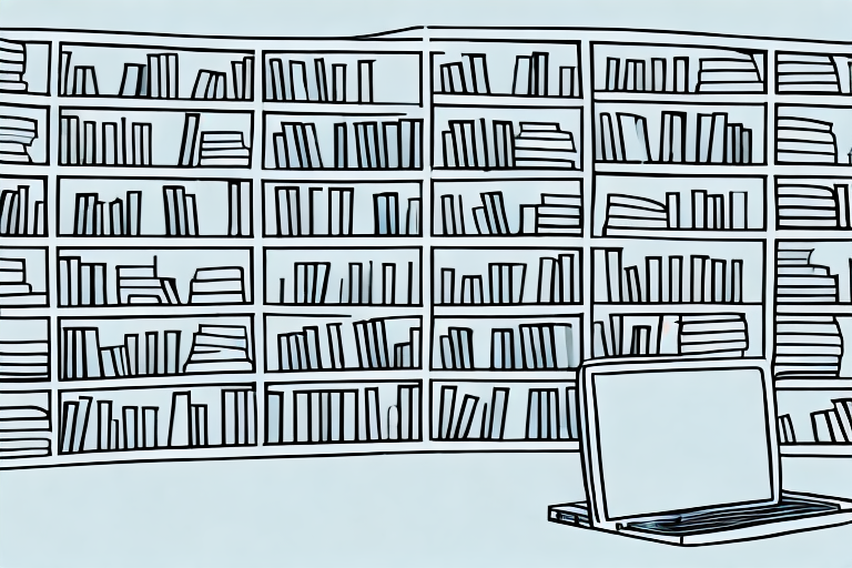 A virtual bookstore with bookshelves