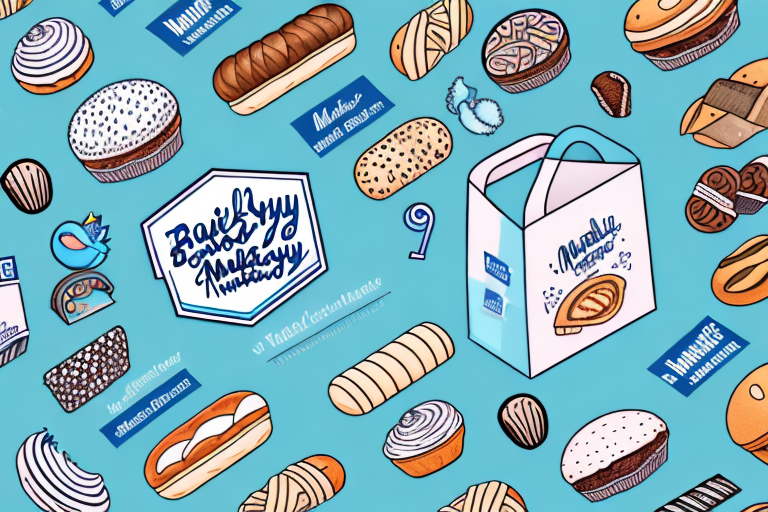A bakery product with a background of a social media platform