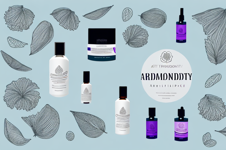 A variety of aromatherapy products in a creative and visually appealing way