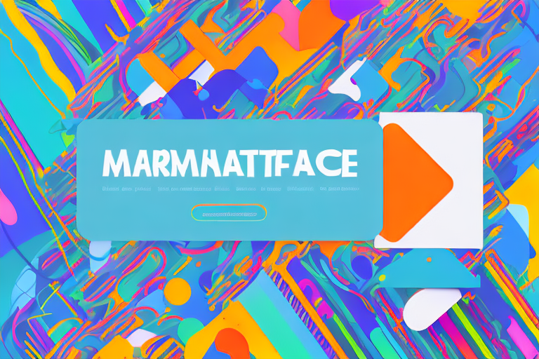 A digital art marketplace with vibrant colors and shapes