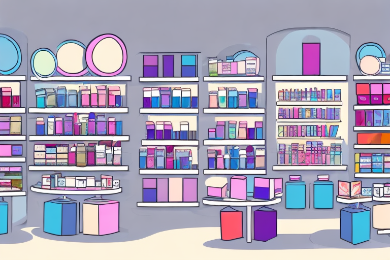 A colorful cosmetics store
